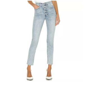 We Wore What NWT The Danielle Crystal High Rise Button Fly Jeans Denim Size 25